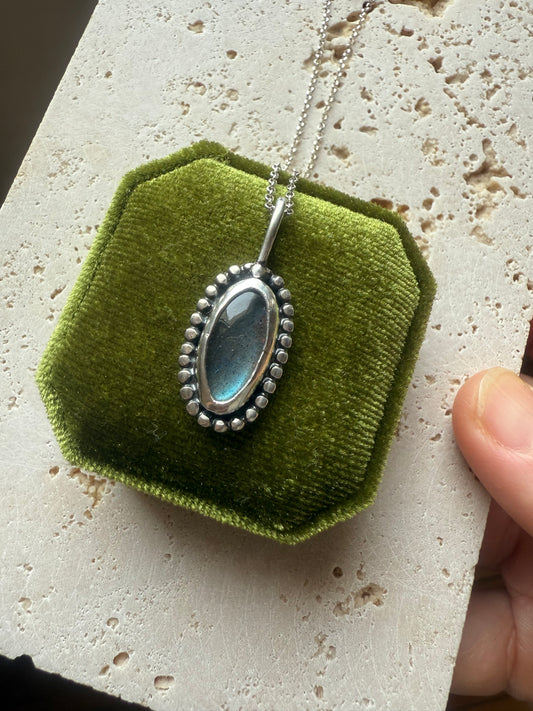 Silver Labradorite necklace