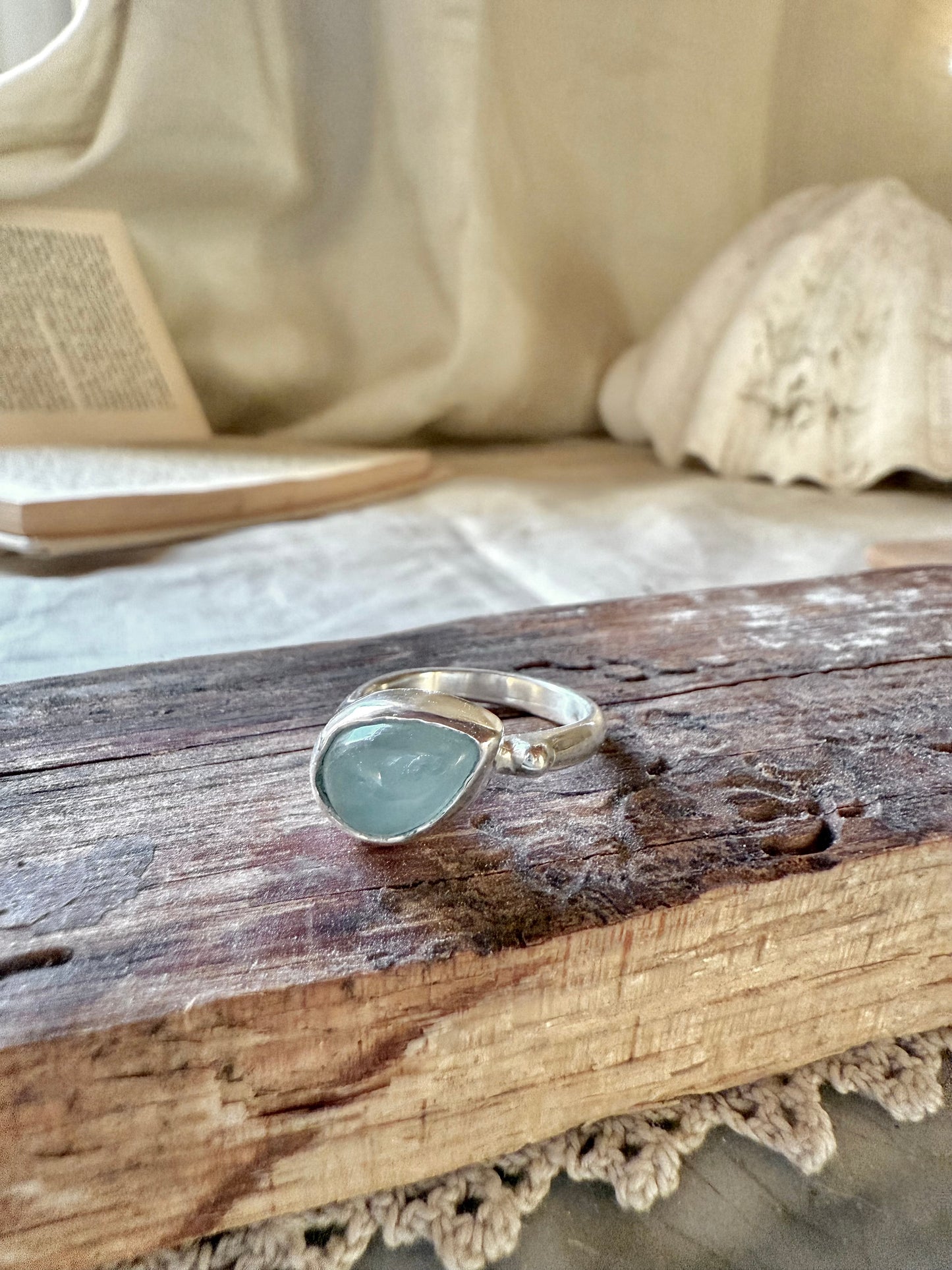 AQUAMARINE Bold Ring | Size 54 (EU) / N ½ (UK)