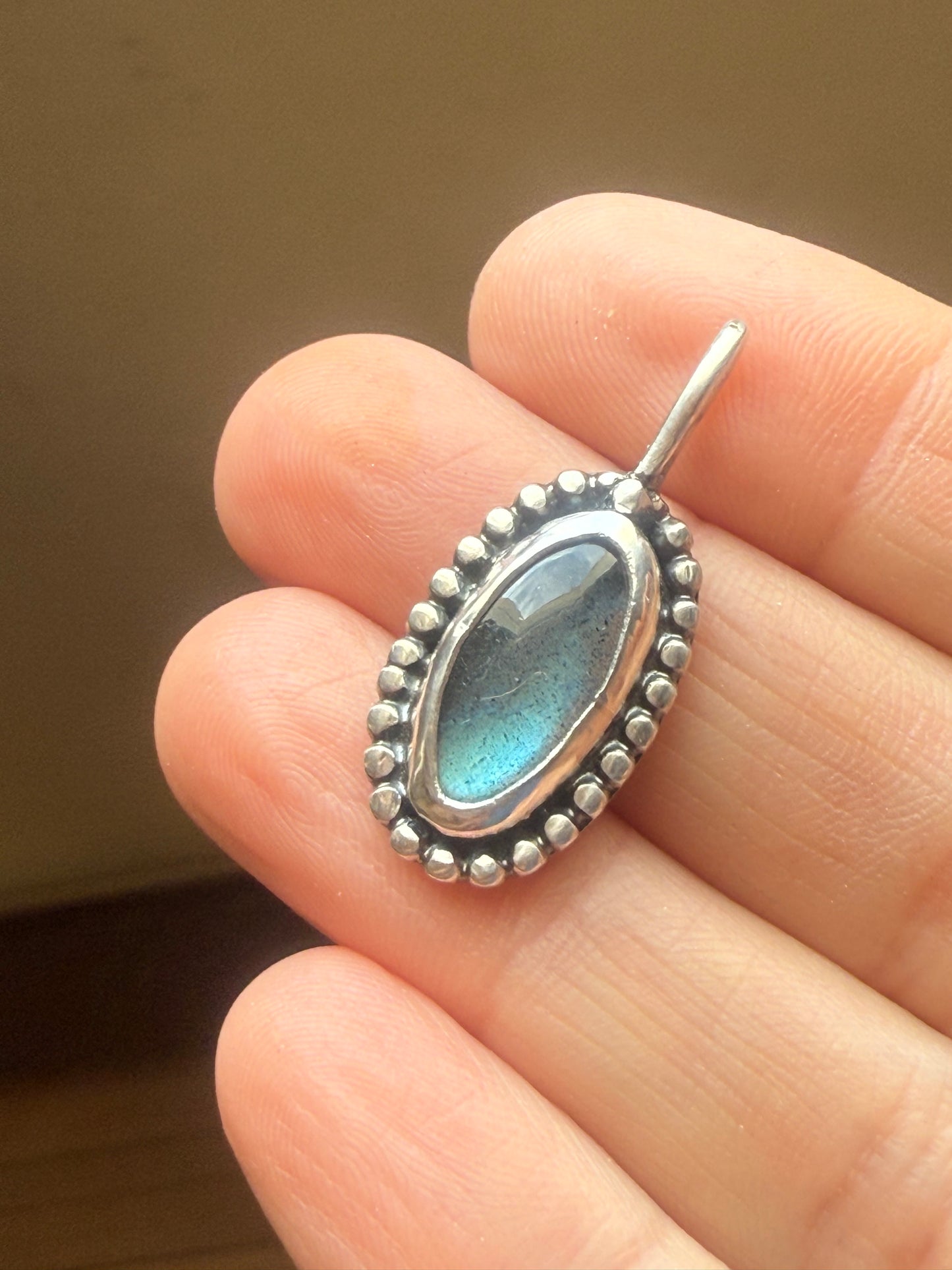 Silver Labradorite necklace