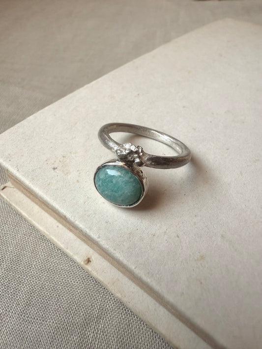 Amazonite organic ring / Size 56 (EU) / P (UK)