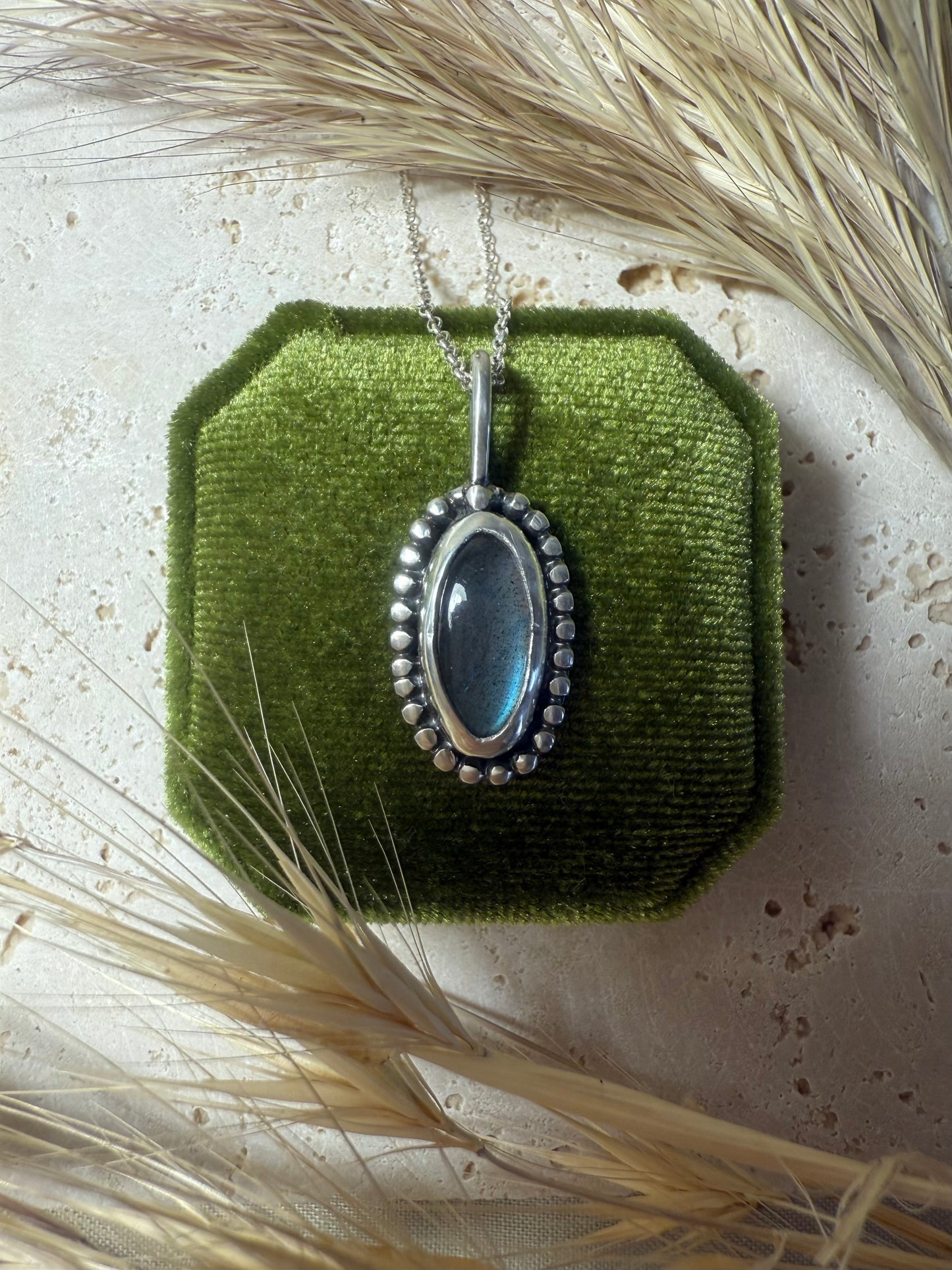 Silver Labradorite necklace