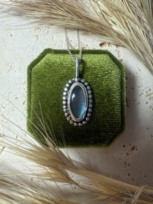 Silver Labradorite necklace