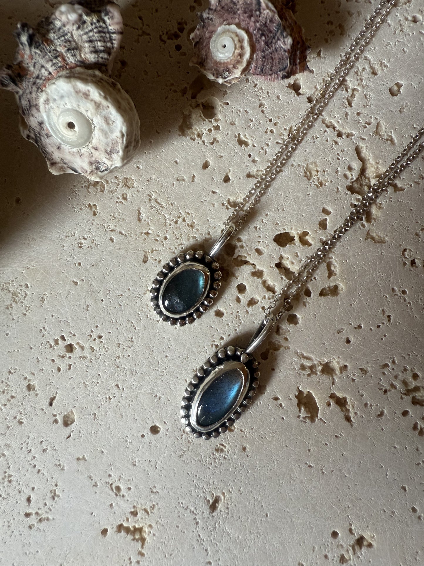 Labradorite Glow Pendant — Sterling Silver Necklace