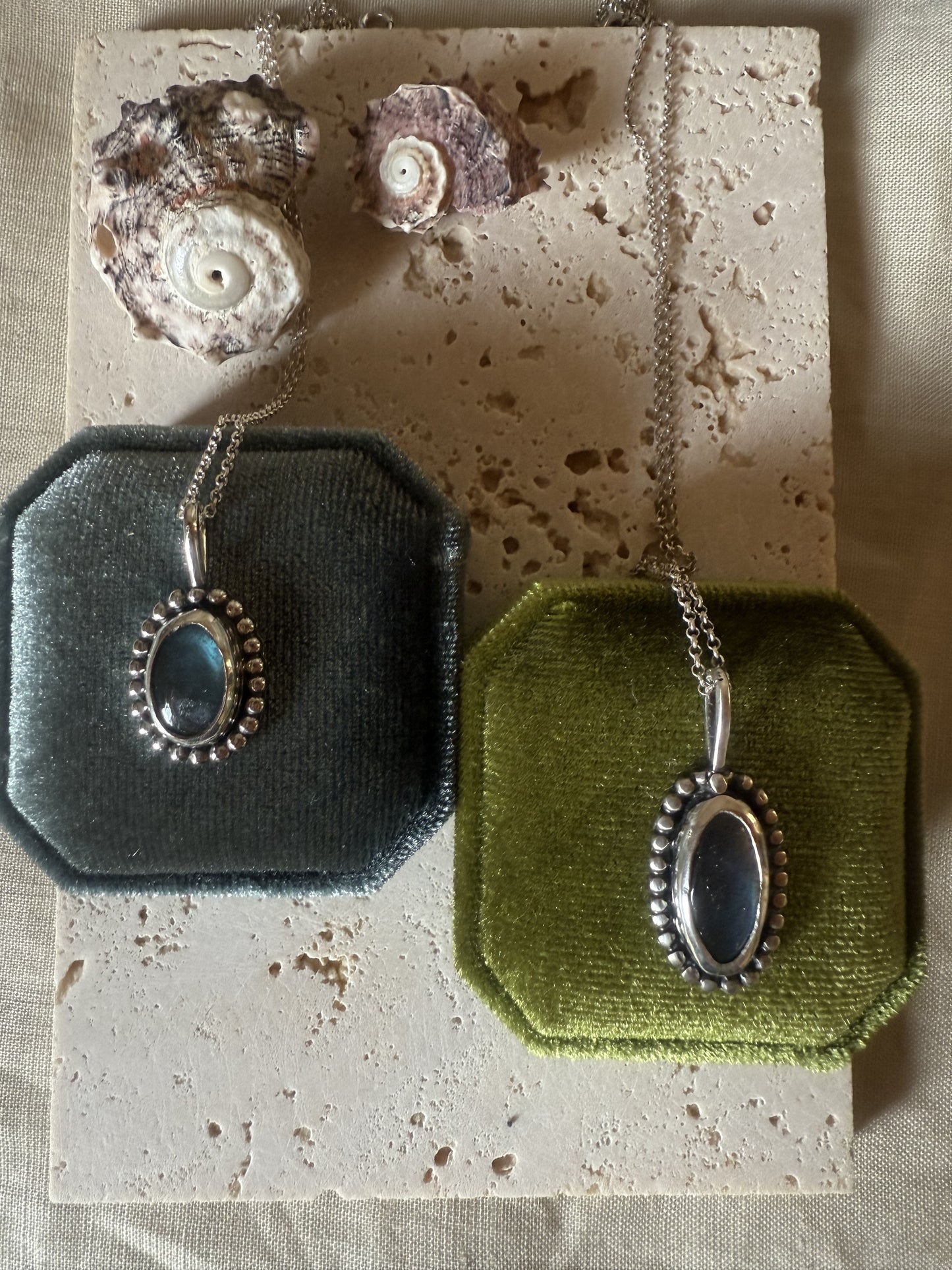 Labradorite Glow Pendant — Sterling Silver Necklace