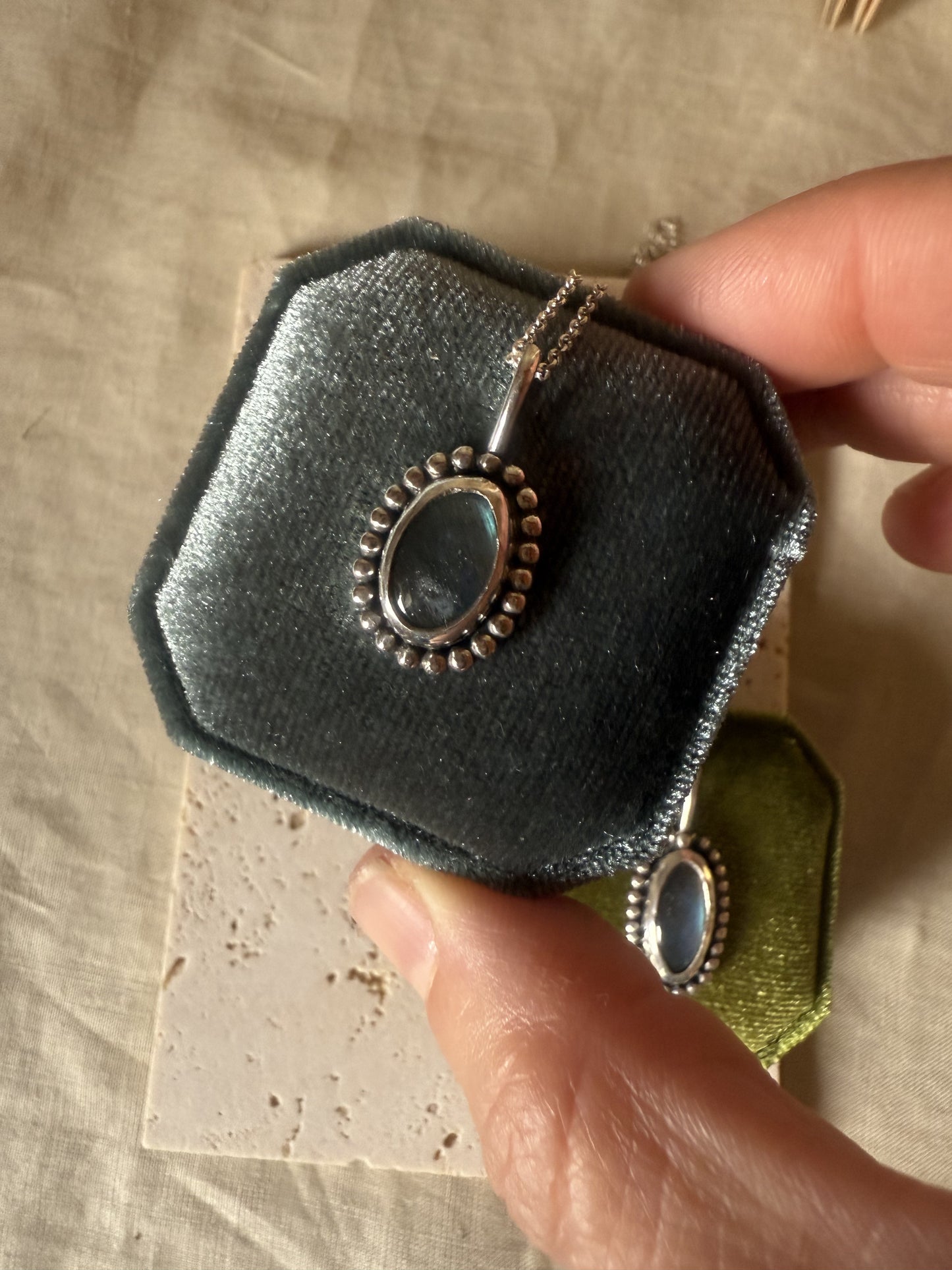 Labradorite Glow Pendant — Sterling Silver Necklace