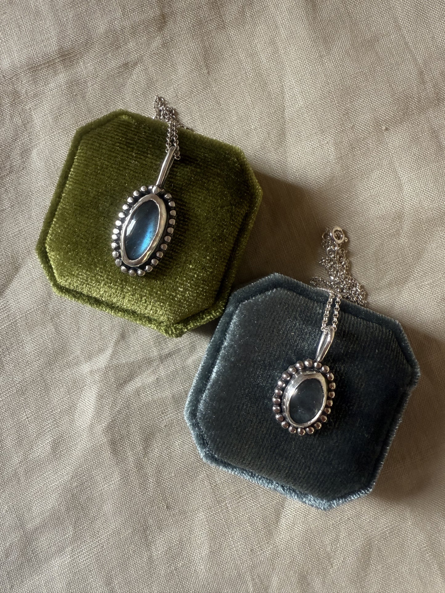 Labradorite Glow Pendant — Sterling Silver Necklace