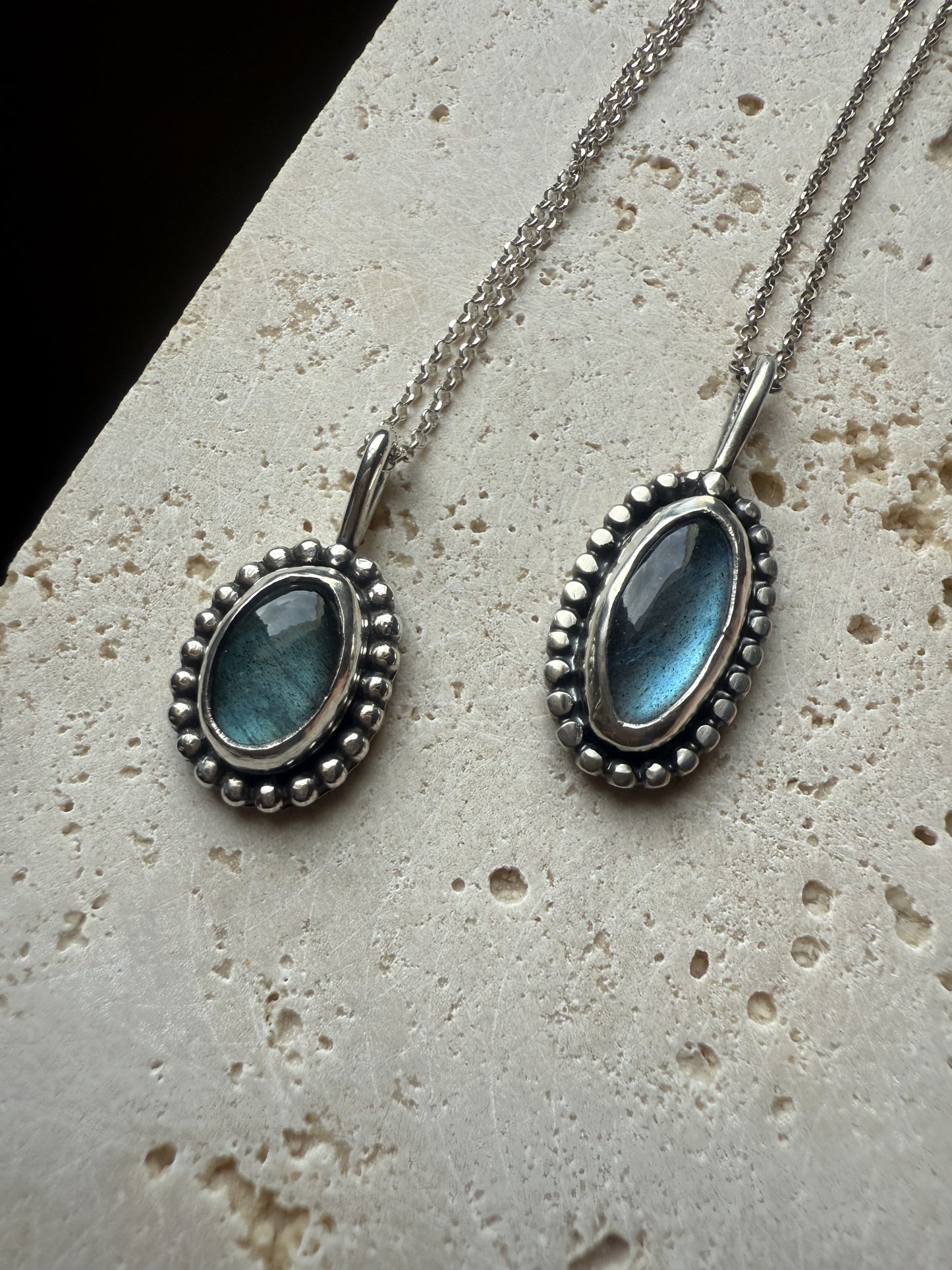 Labradorite Glow Pendant — Sterling Silver Necklace