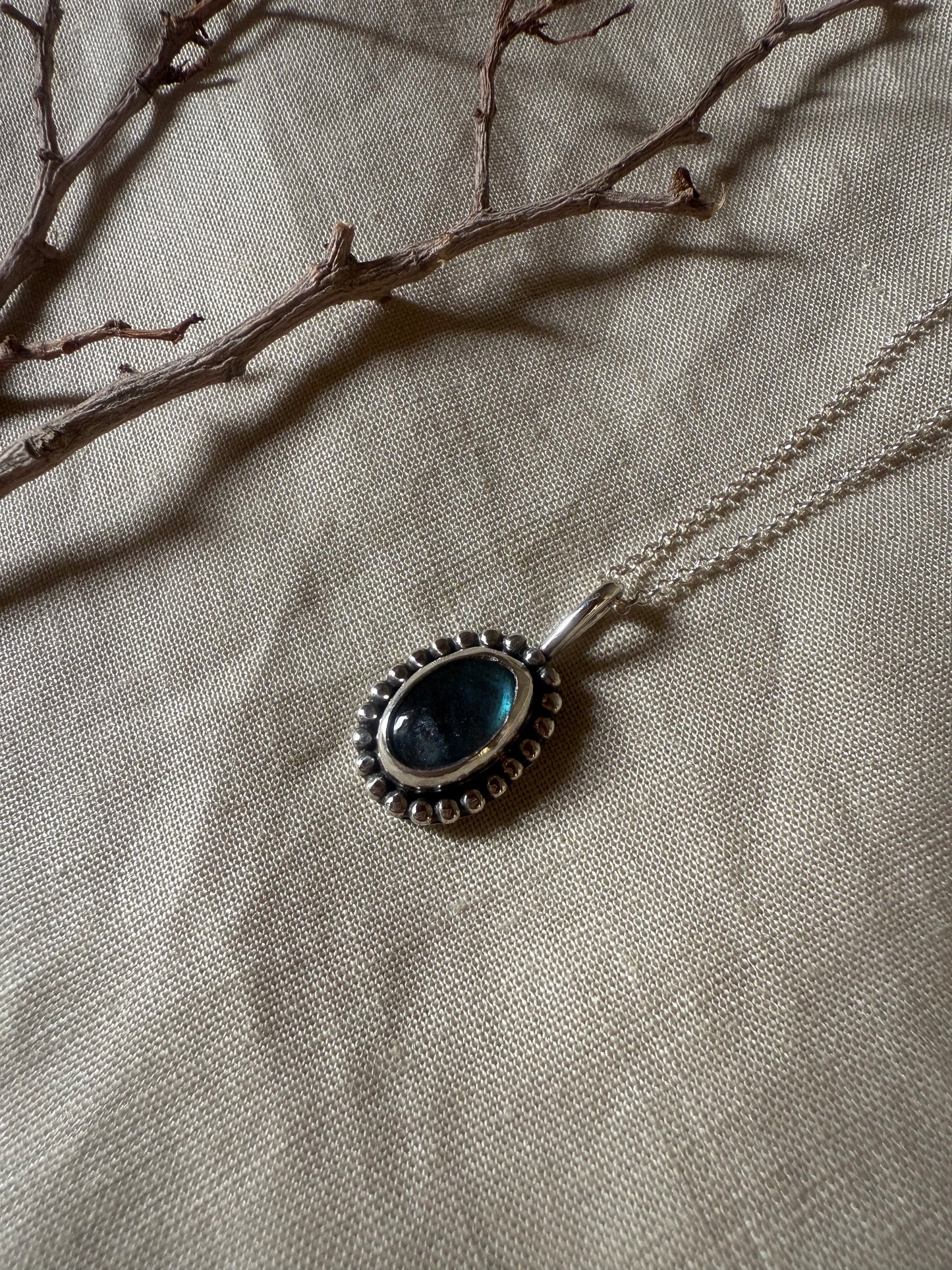 Labradorite Glow Pendant — Sterling Silver Necklace