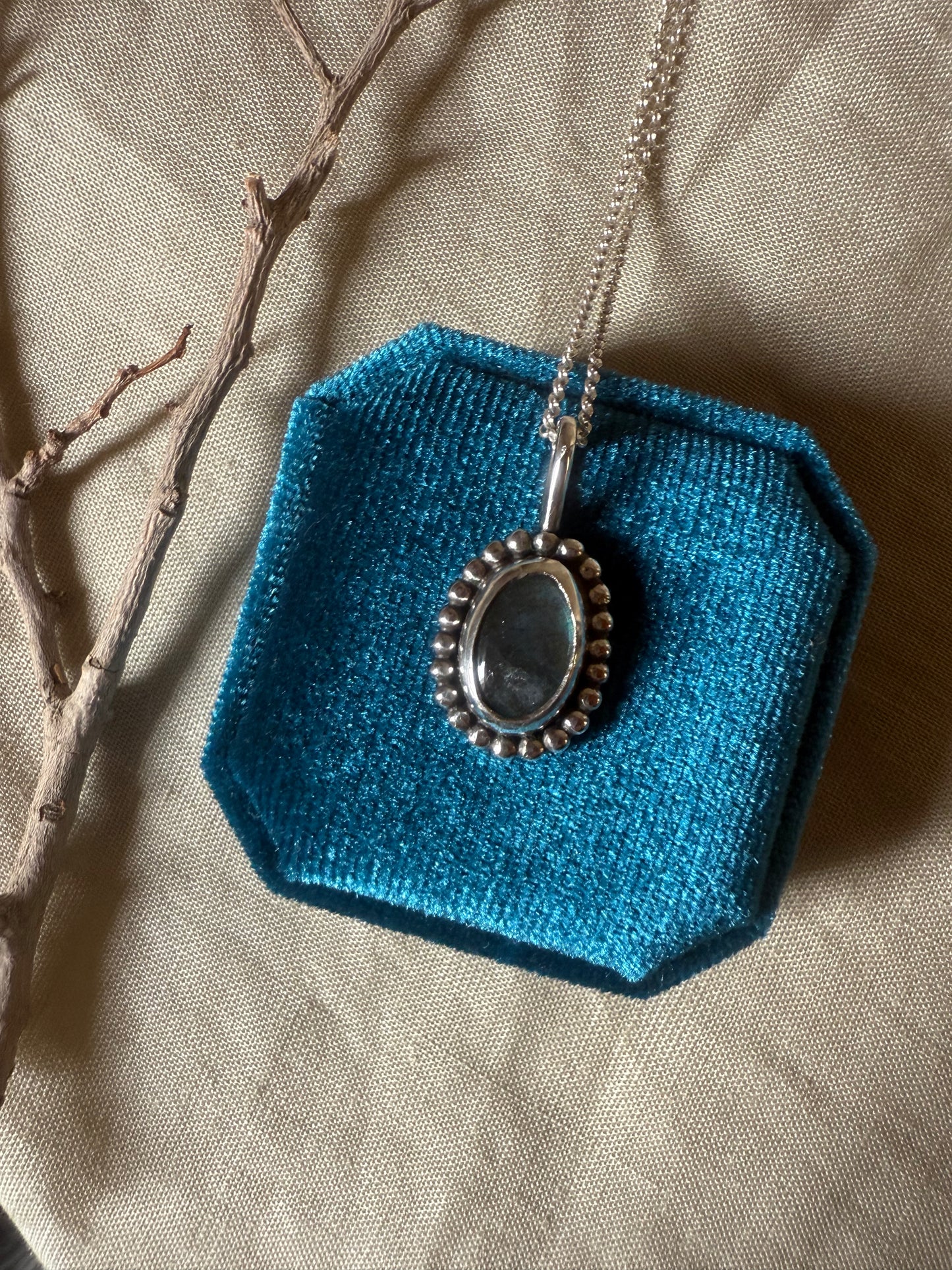 Labradorite Glow Pendant — Sterling Silver Necklace