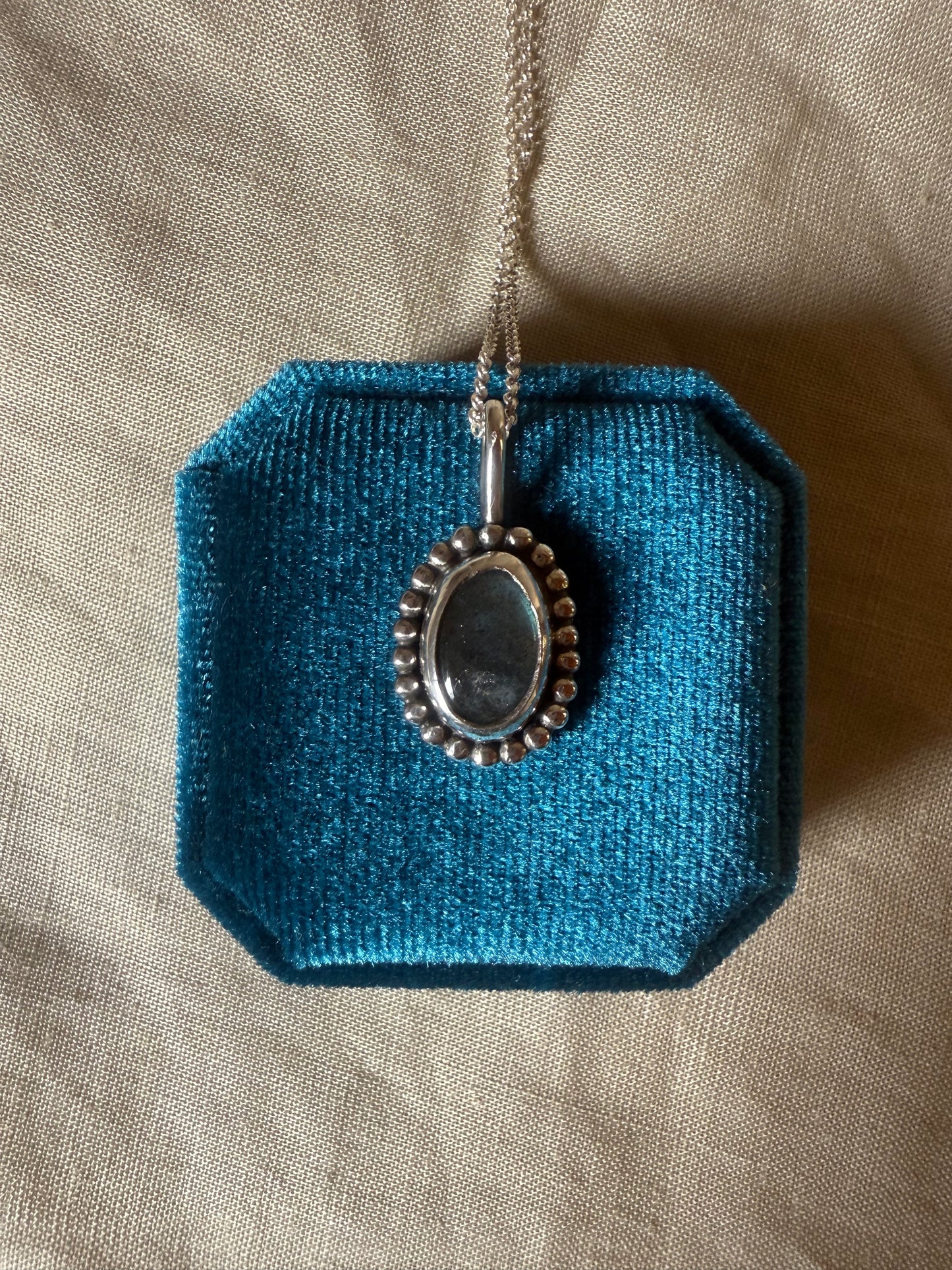 Labradorite Glow Pendant — Sterling Silver Necklace